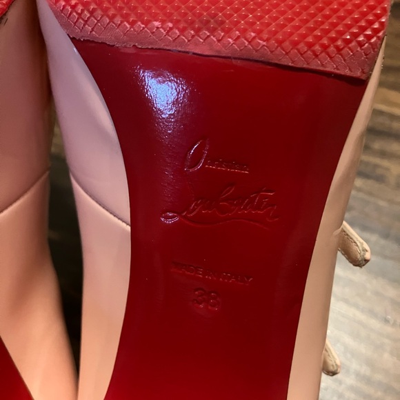 Christian Louboutin Pink Heels. Size 38 (fits like 7.5) - Picture 5 of 13